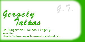 gergely talpas business card